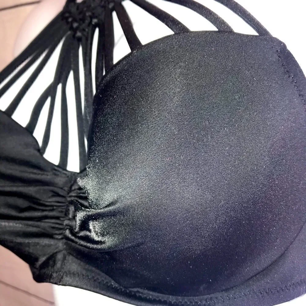 NEW Shade & Shore Macrame High Neck Bikini Top 34B
